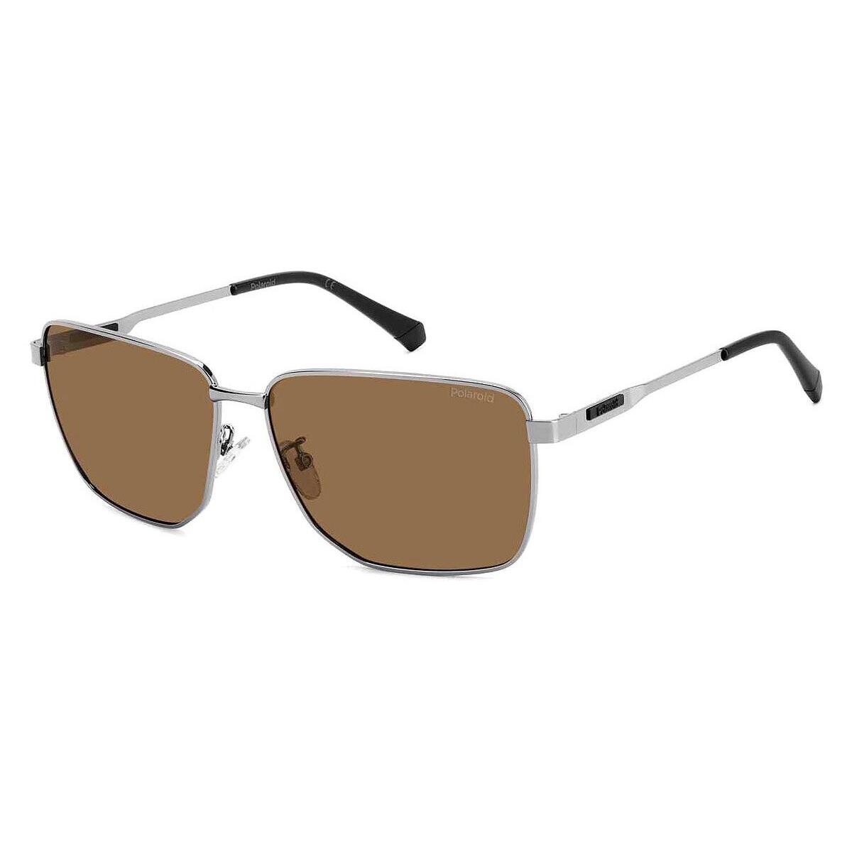 Polaroid Pld Sunglasses Men Ruthenium / Bronze Polarized 62mm