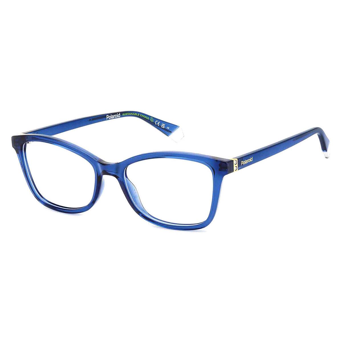 Polaroid Pld Eyeglasses Unisex Blue 53mm - Frame: Blue, Lens: Demo