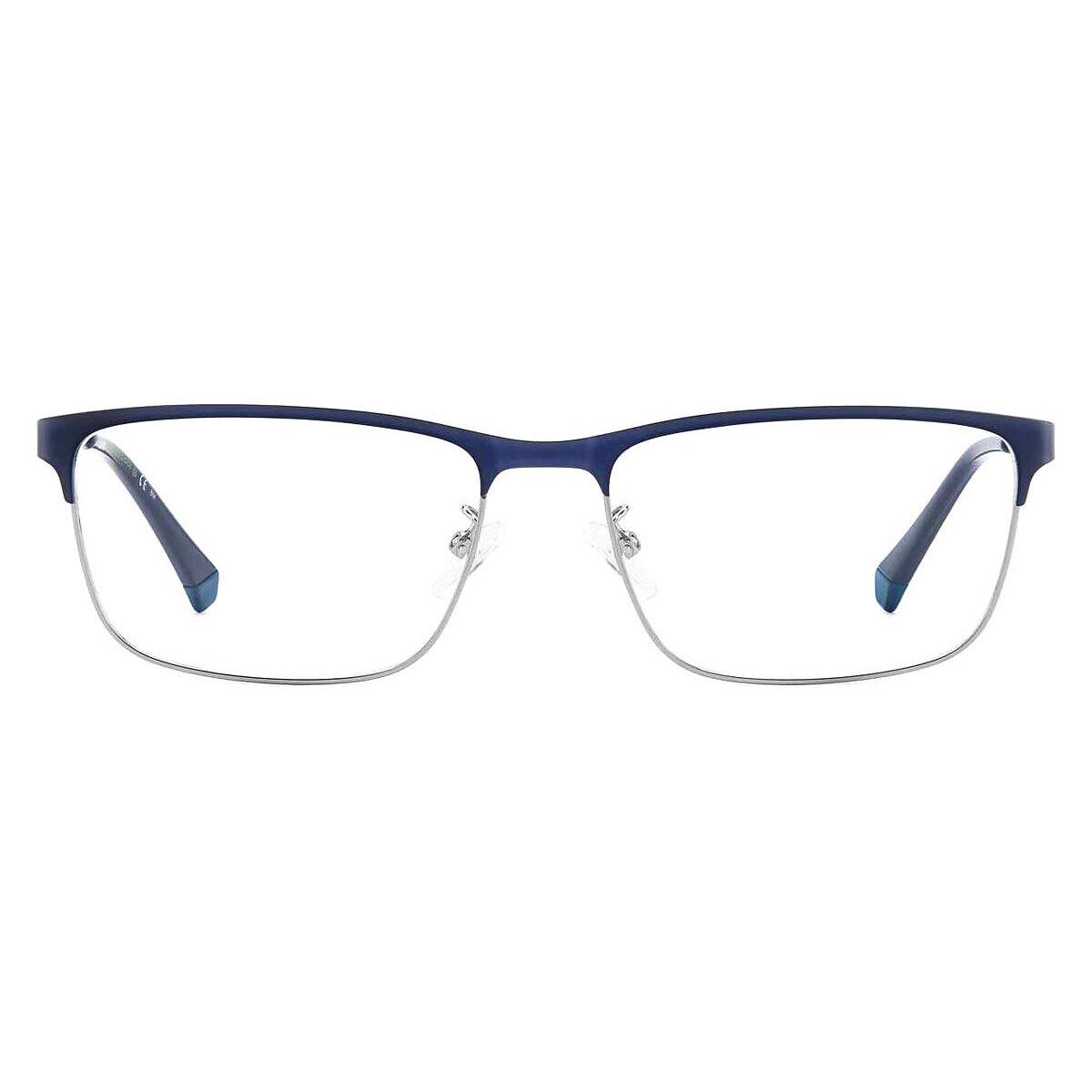 Polaroid Pld Eyeglasses Men Matte Blue Ruthenium 59mm