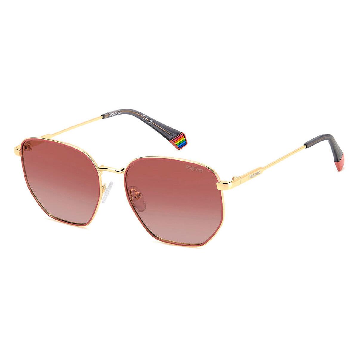 Polaroid Pld 6214/S/X Sunglasses Unisex Gold Pink 56mm