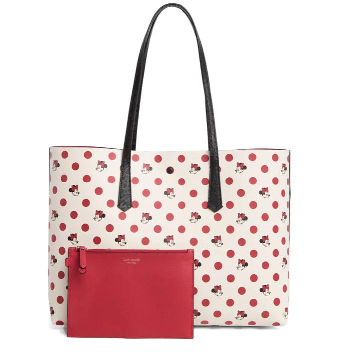 Kate Spade NY Disney Minnie Mouse Large Tote Bag Parchment Multi PXR00430
