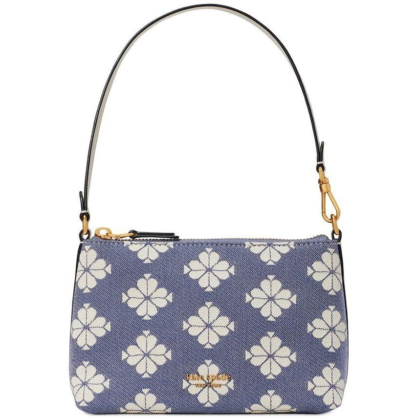 Kate Spade NY Spade Flower Jacquard East Wear Mini Canvas Shoulder Bag Pouch