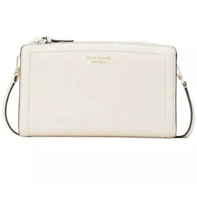 Kate Spade Bag Small Knott K6554 Pebbled Leather Purse Crossbody Milk Glass