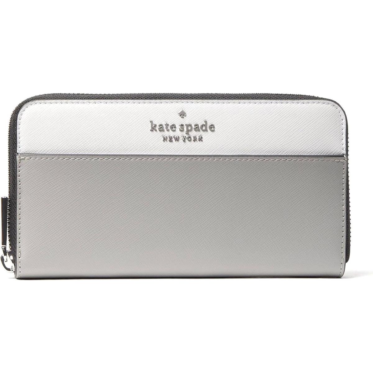 Kate Spade New York Staci Colorblock Large Continental Wallet in Nimbus Grey