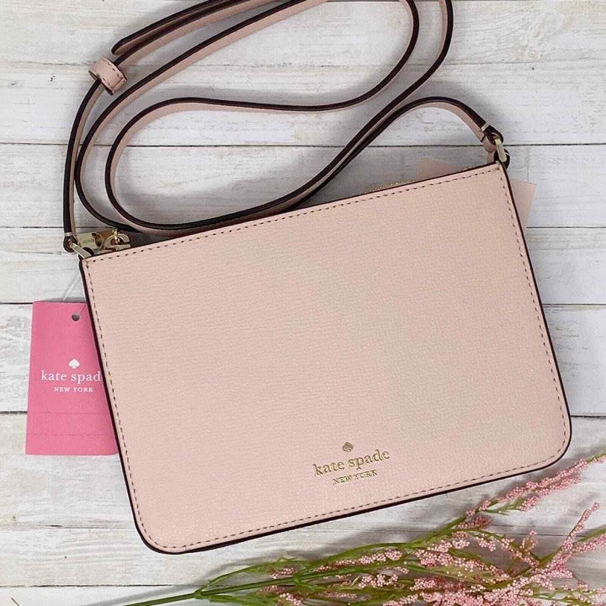 Kate Spade Darcy Small Slim Crossbody Purse in Rose Smoke Leather wlr00546