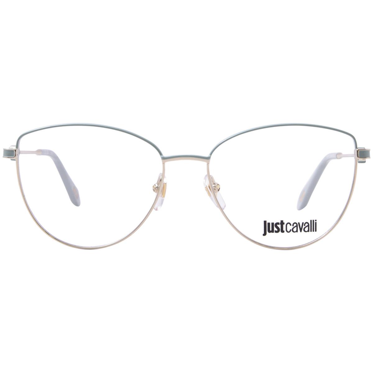 Just Cavalli VJC014 0492 Eyeglasses Frame Women`s Light Gold/color Full Rim 54mm