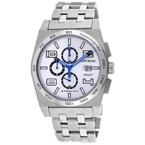 Locman Men`s Classic Silver Dial Watch - 209BSLBLST