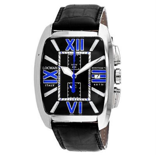 Locman Men`s Classic Black Dial Watch - 487NBKBL1BK