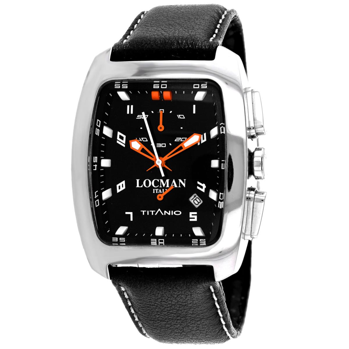 Locman Men`s Classic Black Dial Watch - 484BKOR/BKLO