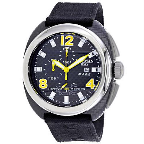 Locman Men`s Classic Black Dial Watch - 134CRBYL/BK