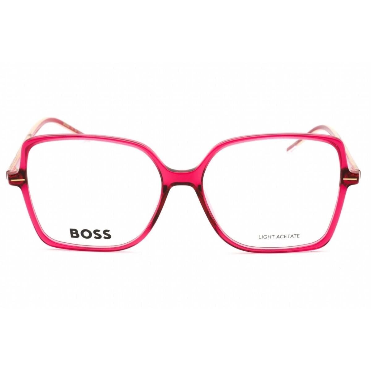 Hugo Boss Women`s Eyeglasses Cherry Metal Square Shape Frame Boss 1587 08CQ 00