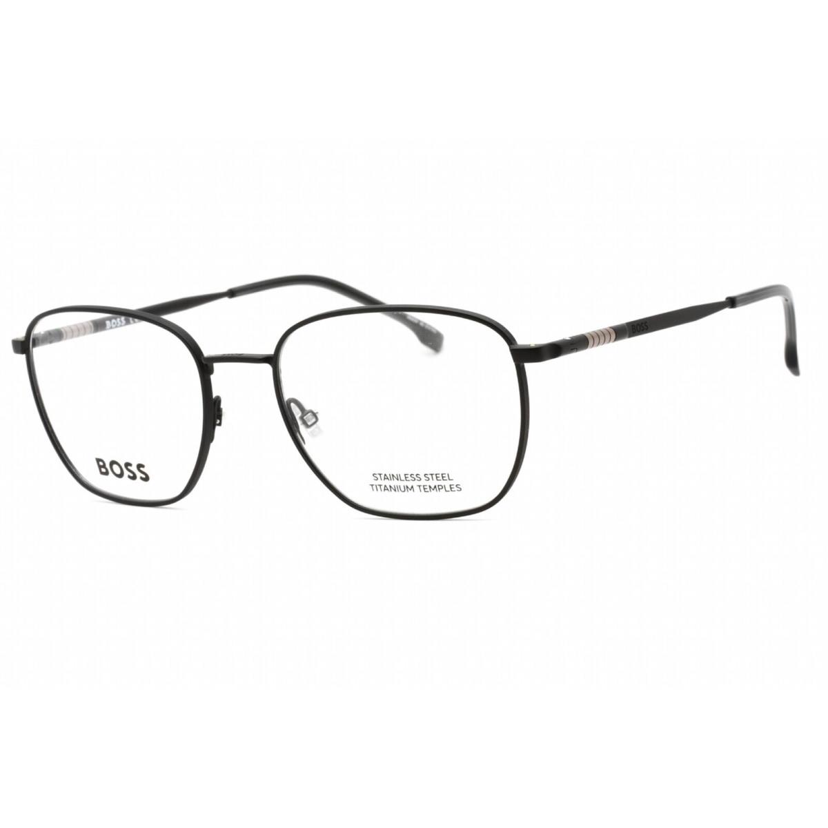 Hugo Boss Men`s Eyeglasses Matte Black Metal Full Rim Frame Boss 1415 0003 00