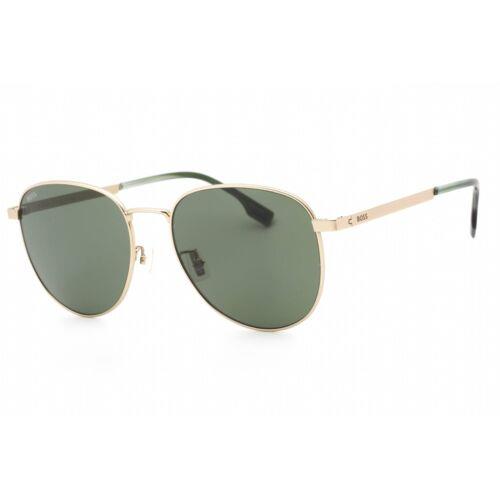 Hugo Boss Men`s Sunglasses Green Lens Matte Gold Frame Boss 1536/F/S 0AOZ QT