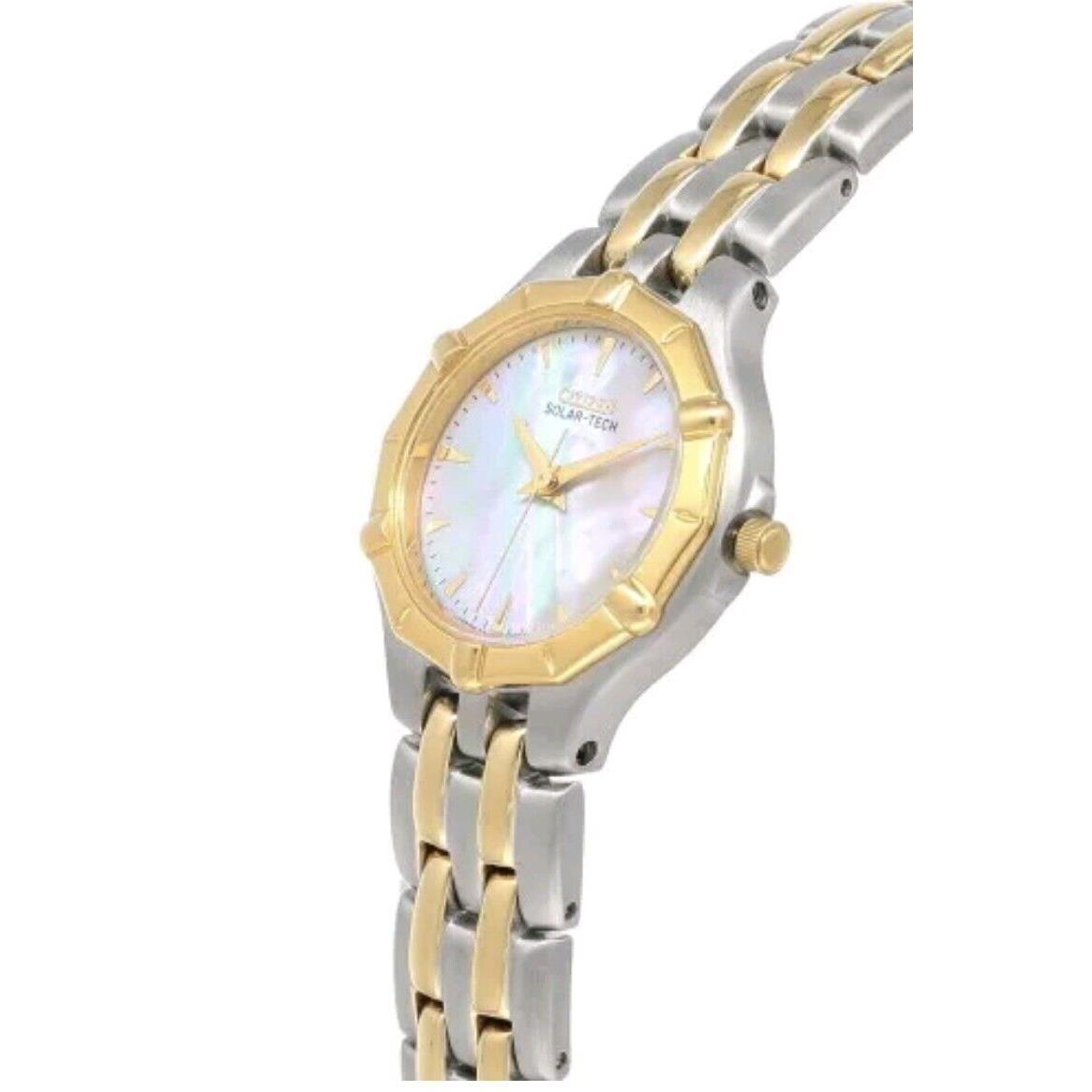 Citizen Eco Drive 2-Tone Stainless Steel Women`s Watch EP8024-59D