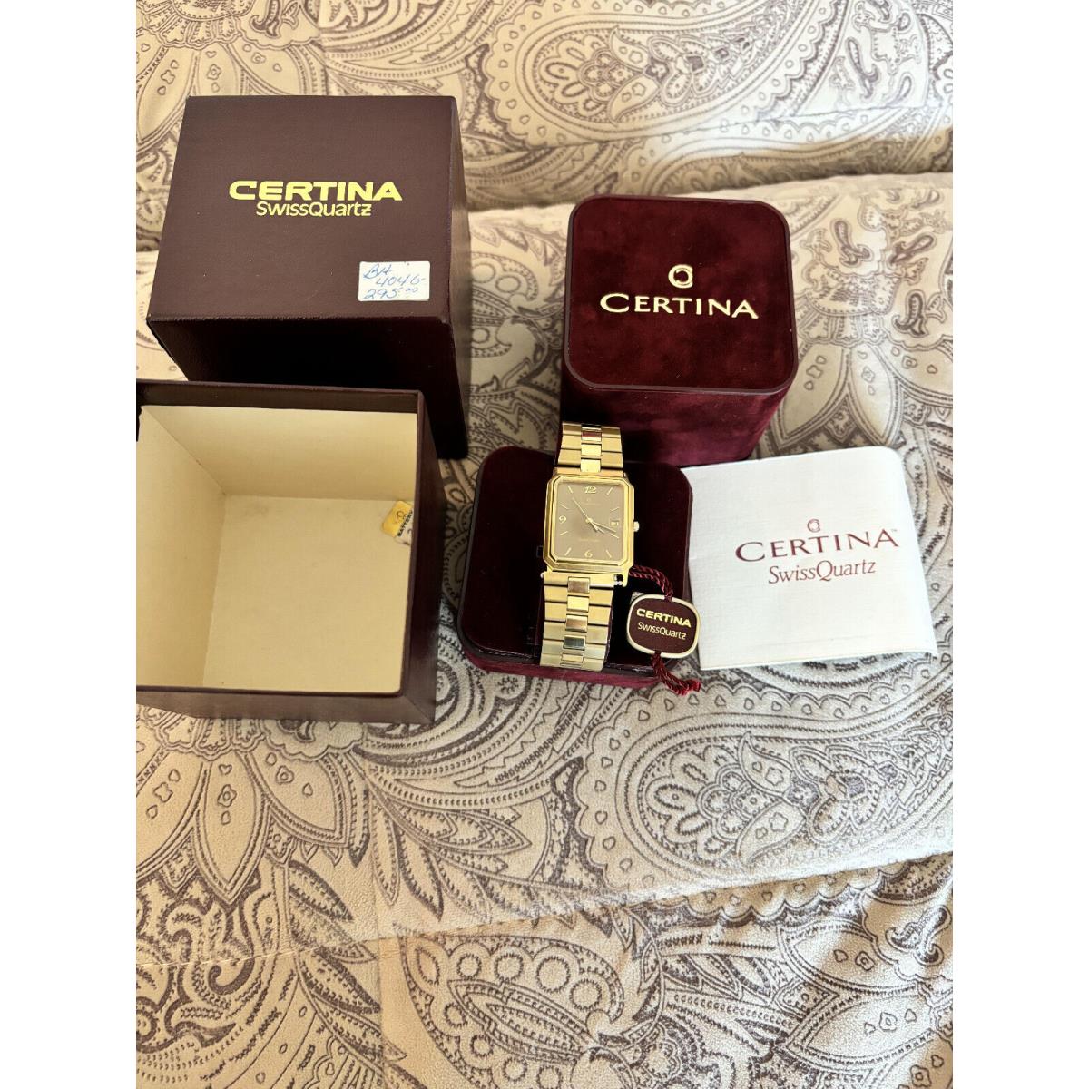 Certina Men Swiss Watch in a Box w/ Tag and Instruction