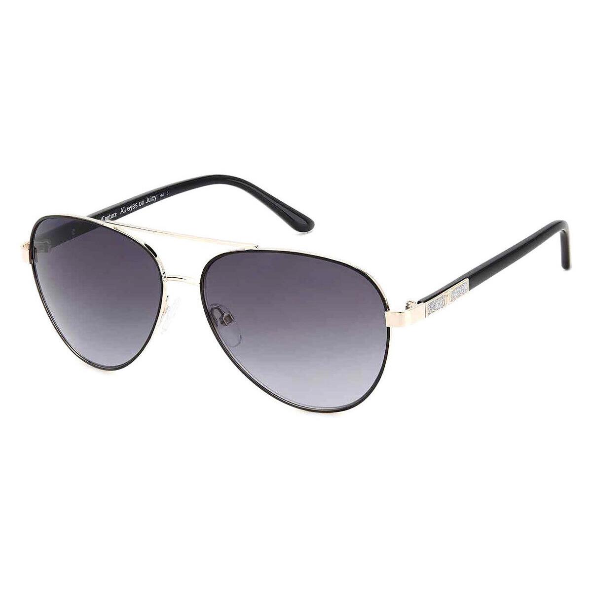Juicy Couture Juc Sunglasses Matte Black / Gray Shaded 58mm - Frame: Matte Black / Gray Shaded, Lens: Gray Shaded