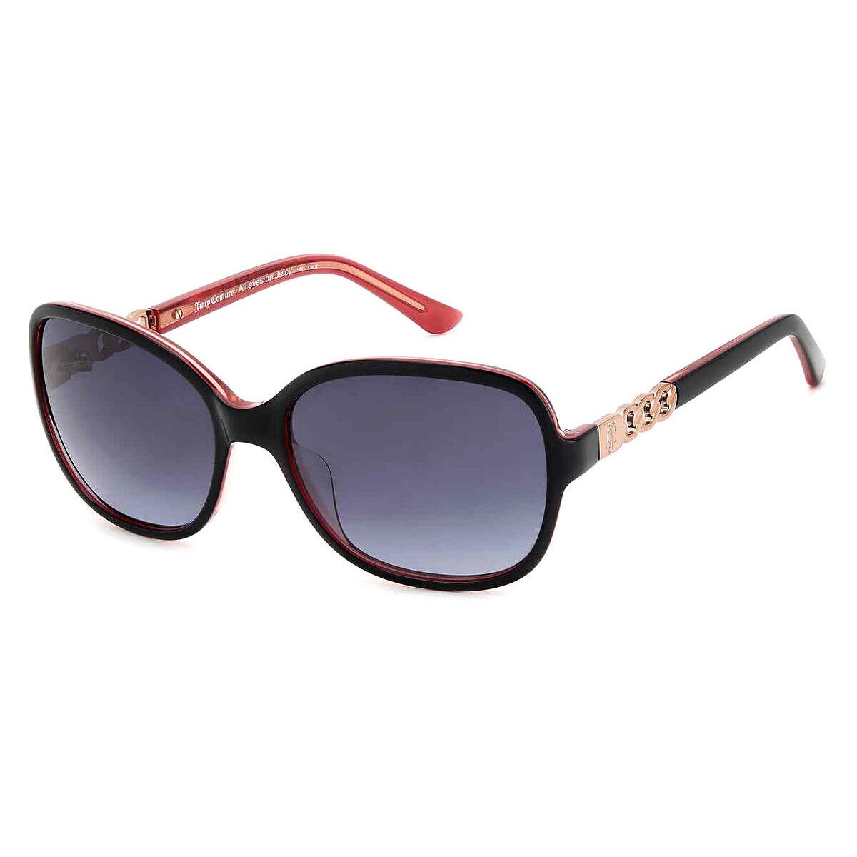 Juicy Couture Juc Sunglasses Women Black / Gray Shaded 57mm