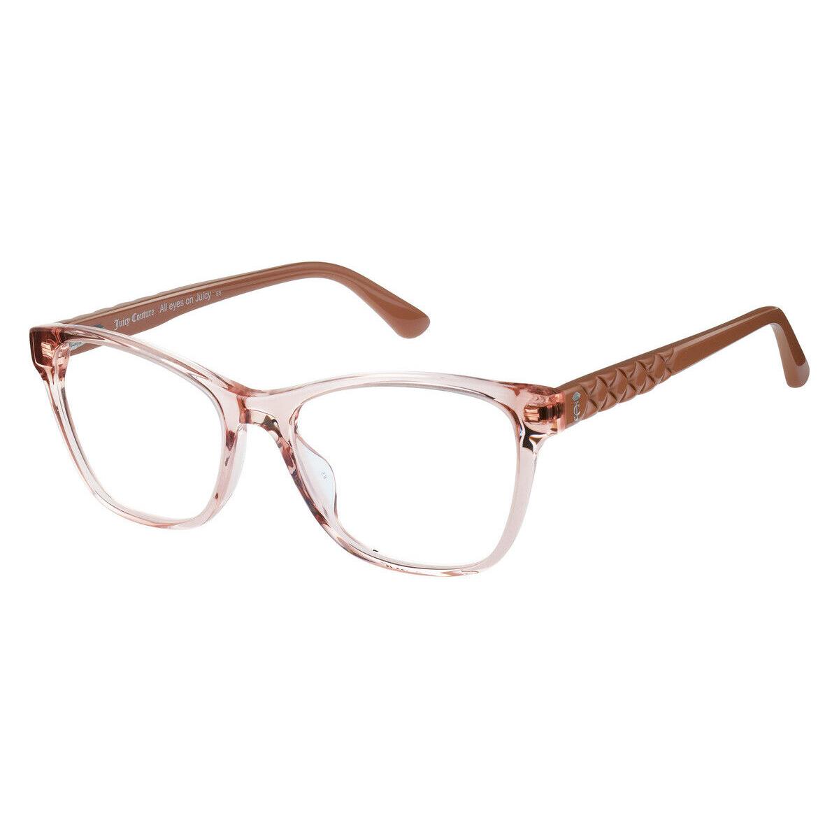 Juicy Couture 185 Eyeglasses 03DV Crystal Pink Rectangle 52mm