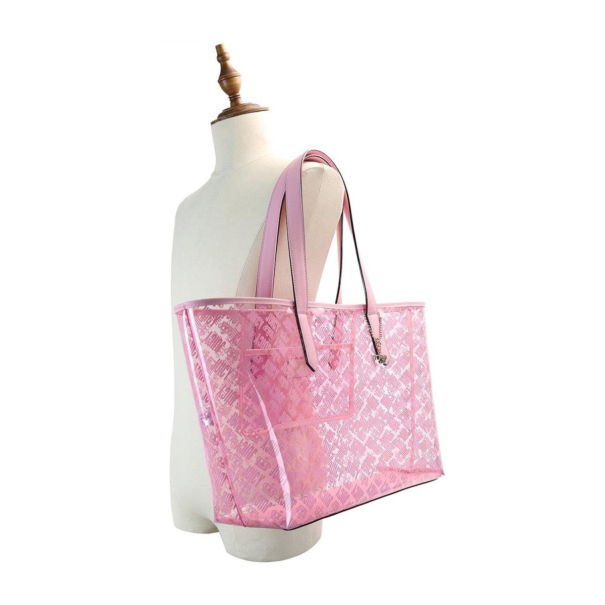 Juicy Couture Large Beach Tote Bag Clear Pink Logo Package