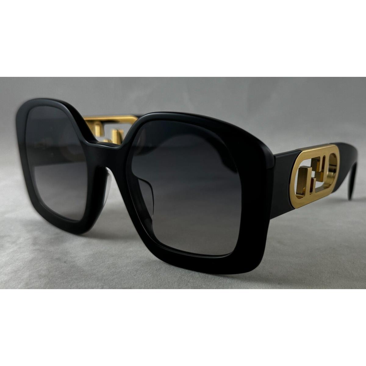 Fendi FE40048U FE 40048U 01B Black Sunglasses 54-22-145