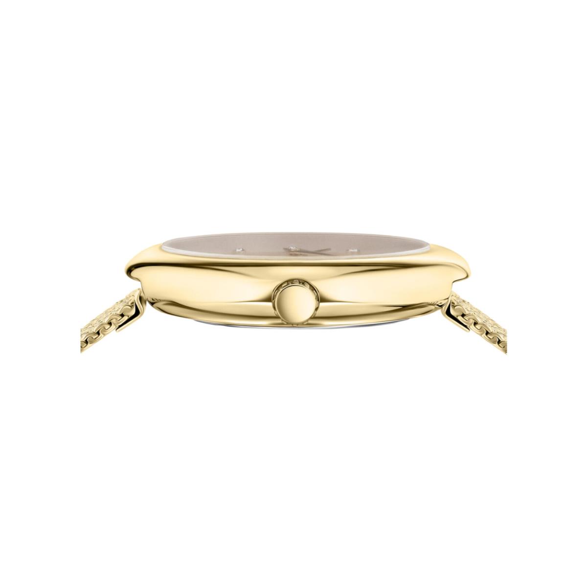 Versus Versace Womens Lea Gold 35mm Bracelet Fashion Watch - Dial: Gold, Band: Gold, Bezel: Gold