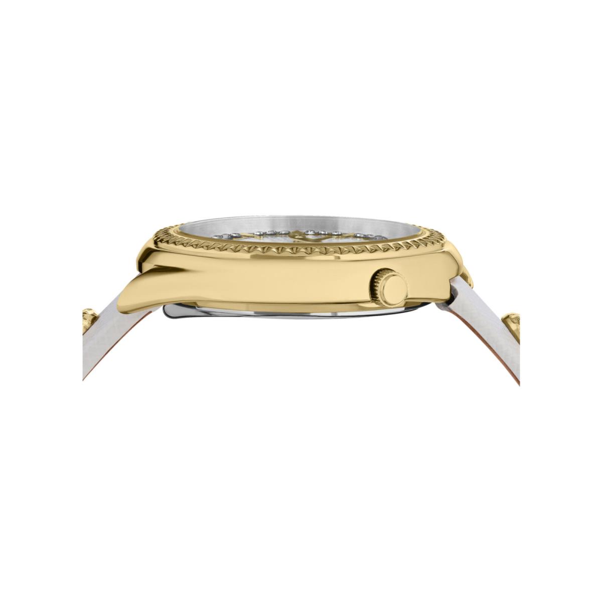 Versus Versace Womens Tortona Crystal Gold 38mm Strap Fashion Watch