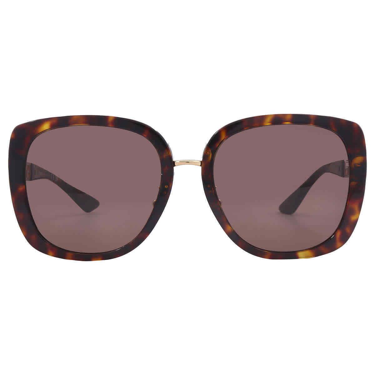 Versace Dark Brown Square Ladies Sunglasses VE4407D 108/73 56 VE4407D 108/73 56