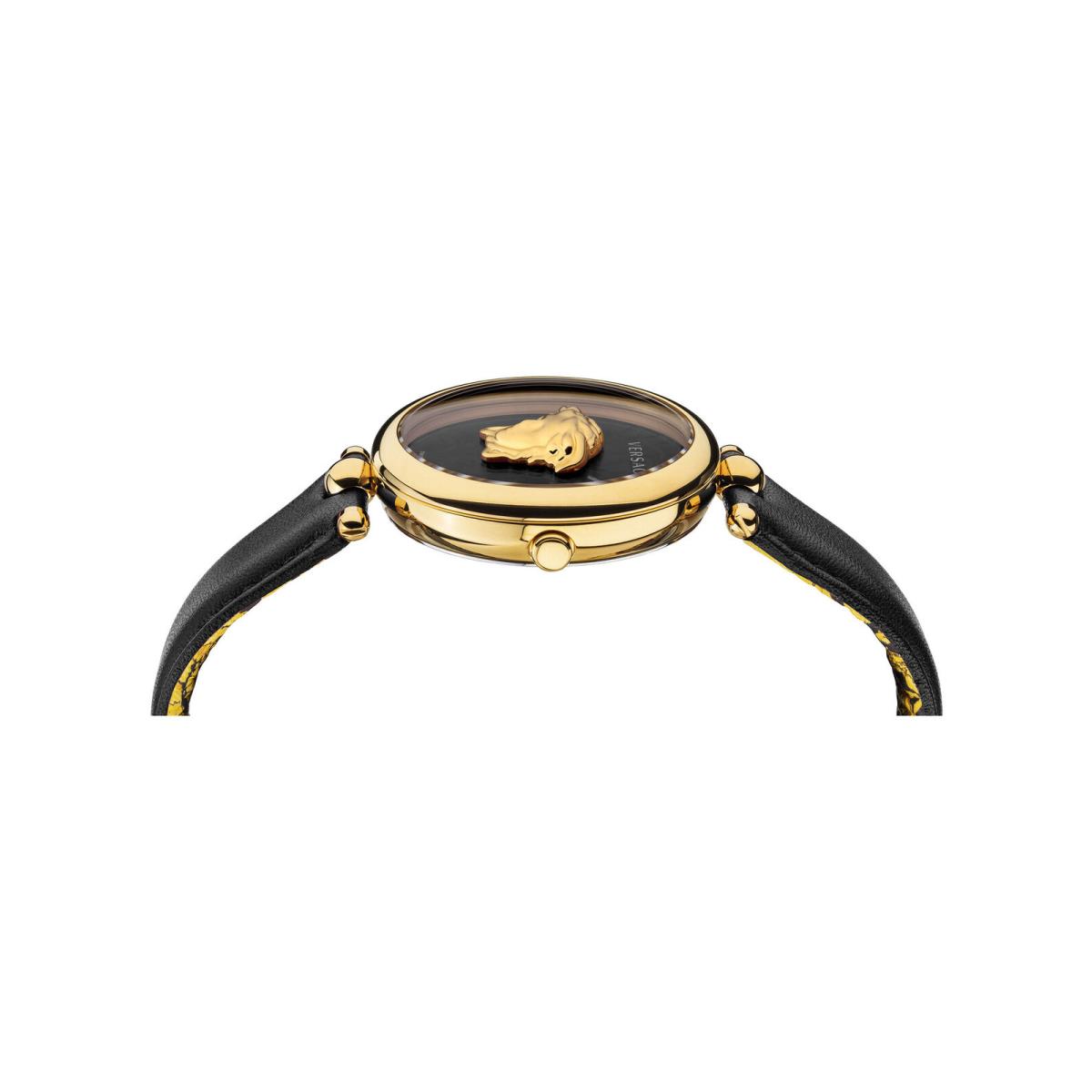 Versace Womens Palazzo Empire IP Yellow Gold 39mm Strap Fashion Watch