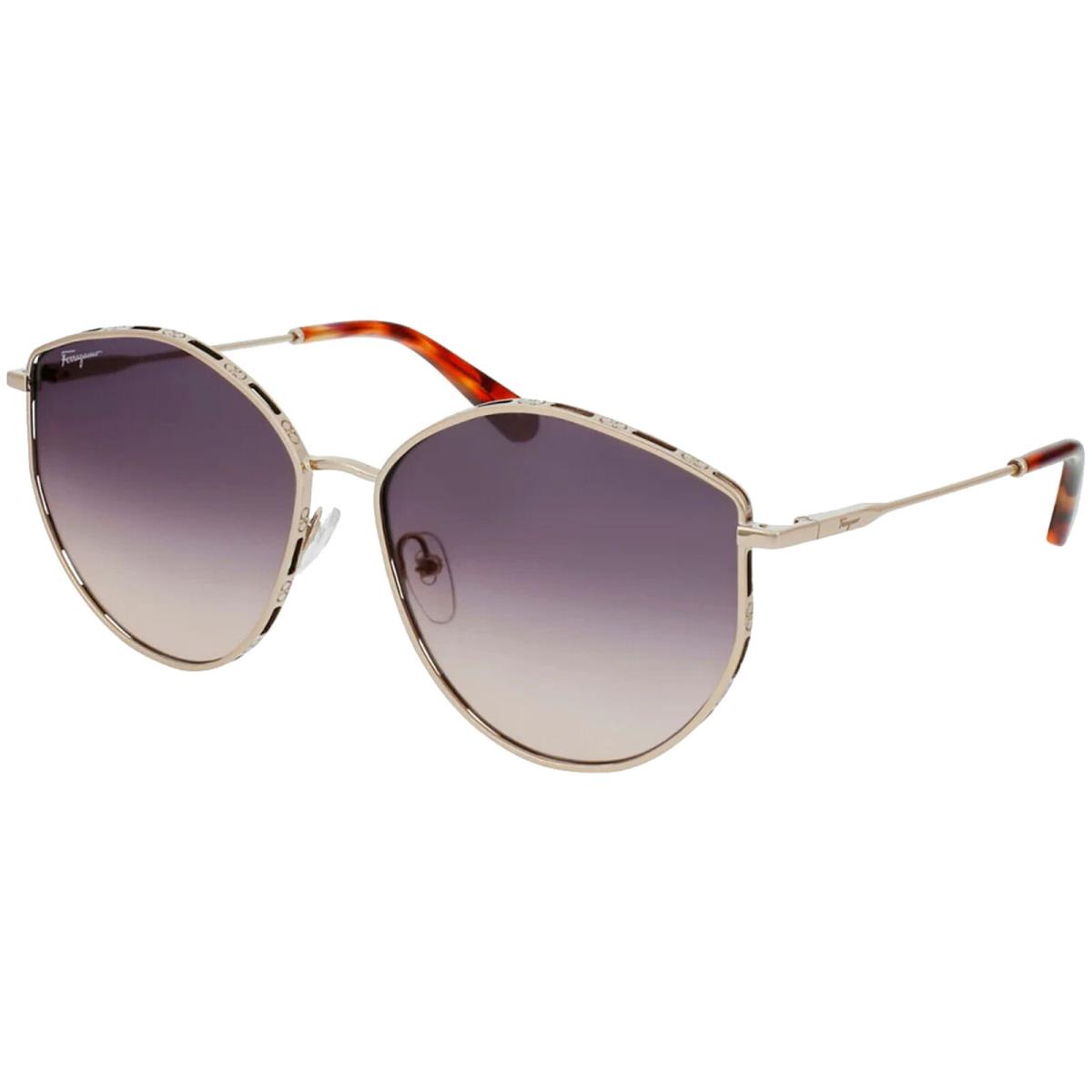 Salvatore Ferragamo Women`s Stylized Aviator Sunglasses - SF264S - Italy