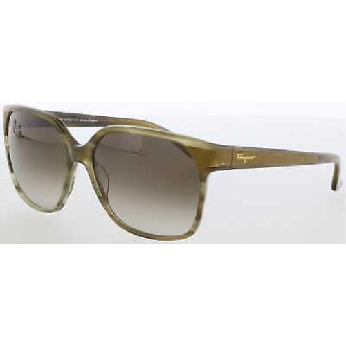 Salvatore Ferragamo SF 622/S 319 Khaki Square Sunglasses