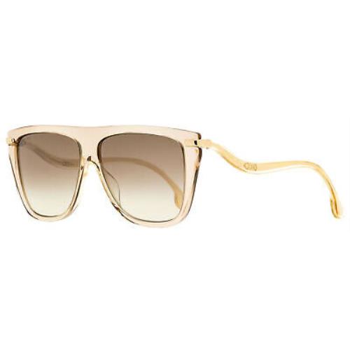 Jimmy Choo Browline Sunglasses Suvi/s Fwmnq Nude/gold 58mm