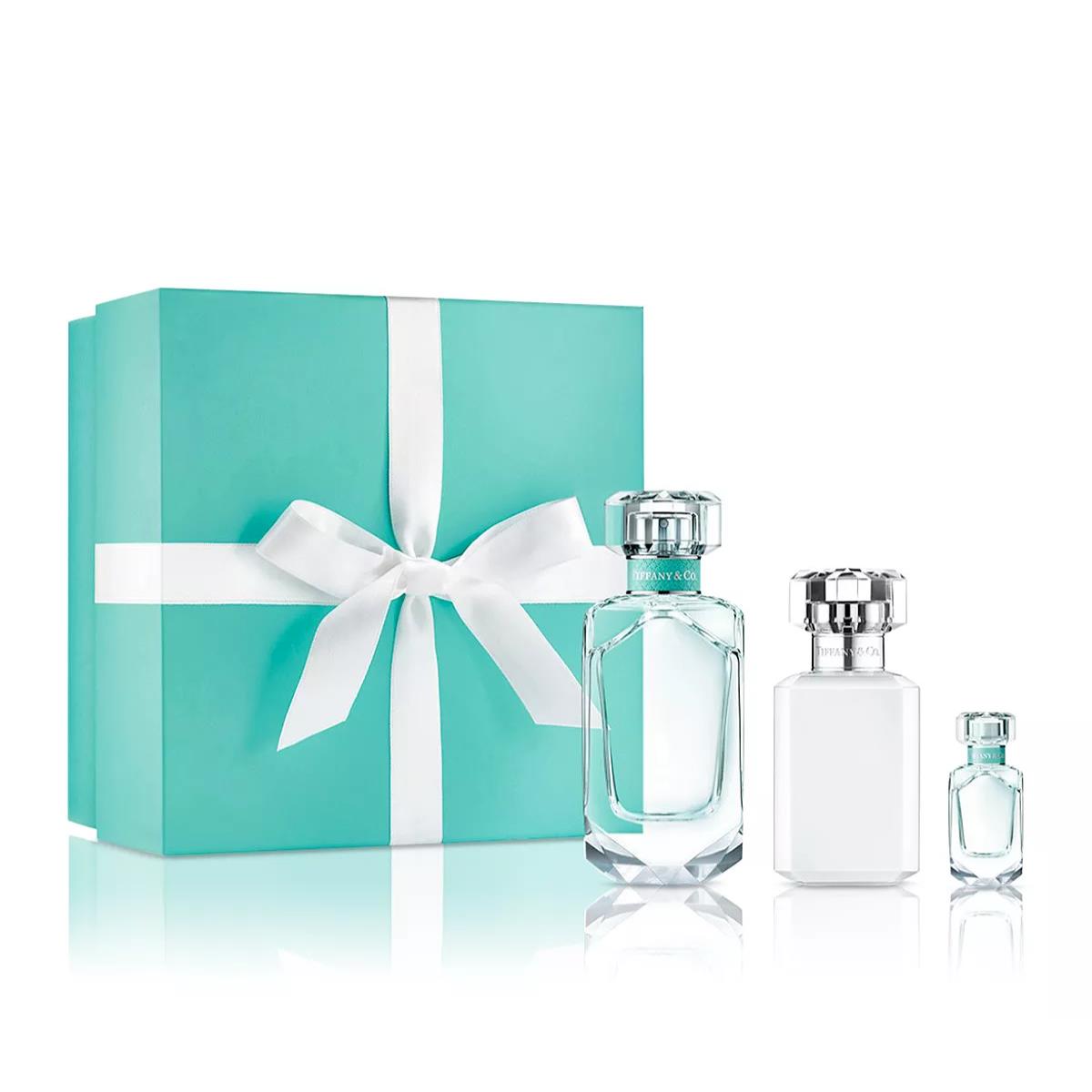 Tiffany Co. 3pc Gift Set For Women 2.5oz Edp 3.4oz Body Lotion 0.16oz Mini