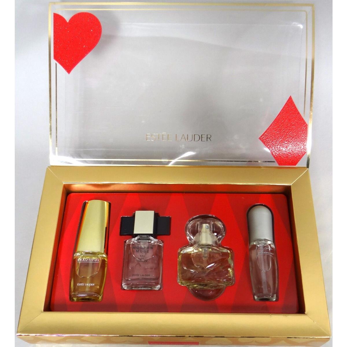 Estee Lauder Perfume Beautiful Belle Pleasures Modern Muse Parfum Set Lot 4