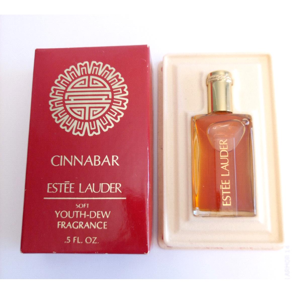 Vintage Estee Lauder Cinnabar Soft Youth Dew Fragance Splash 0.5 fl oz