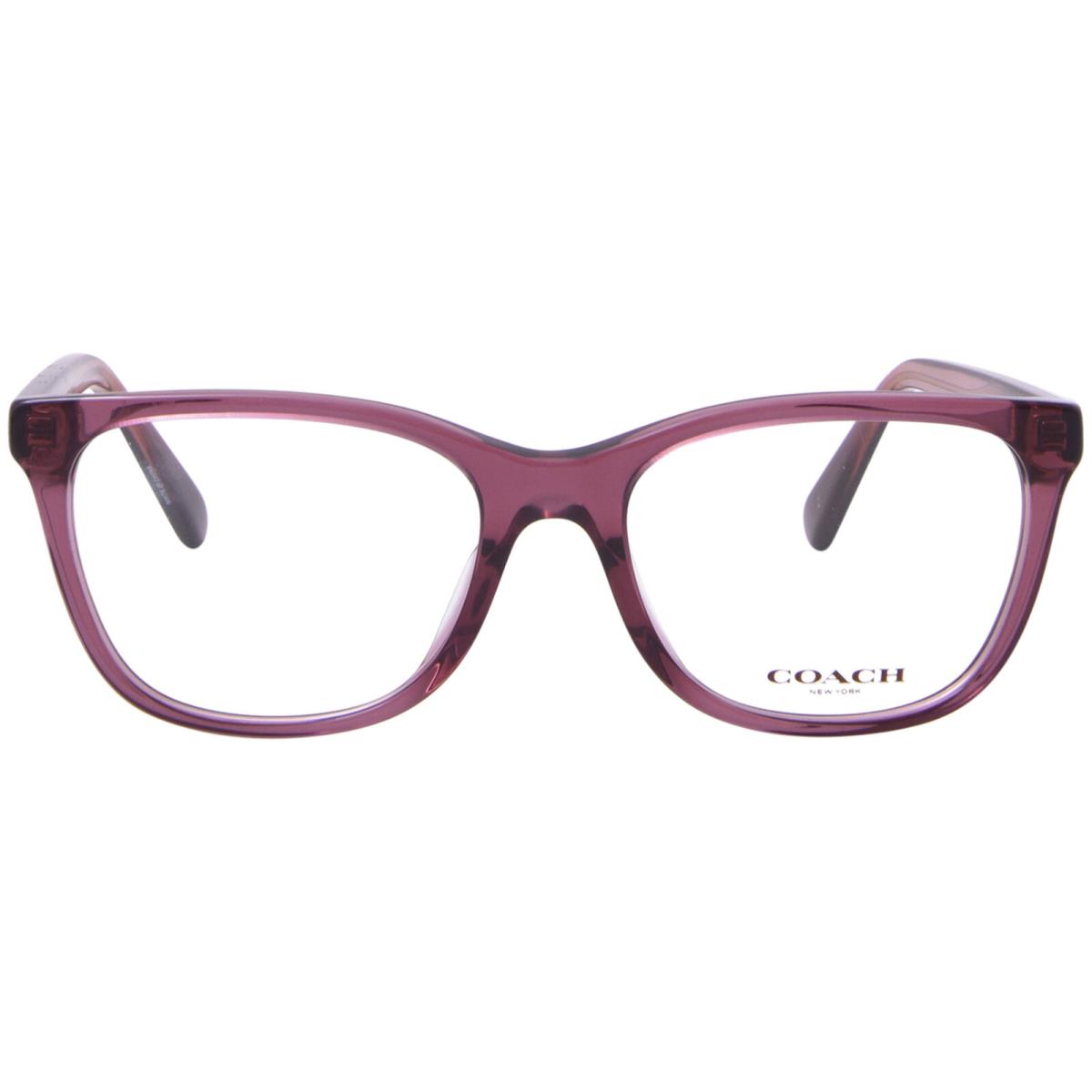 Coach HC6235U 5824 Eyeglasses Women`s Transparent Oxblood Full Rim 53mm