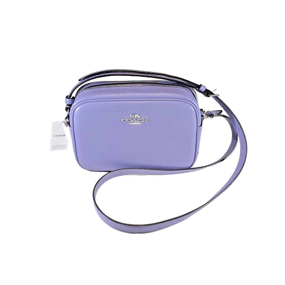 Coach CR110 Pebbled Leather Jamie Camera Bag Crossbody Handbag Light Violet