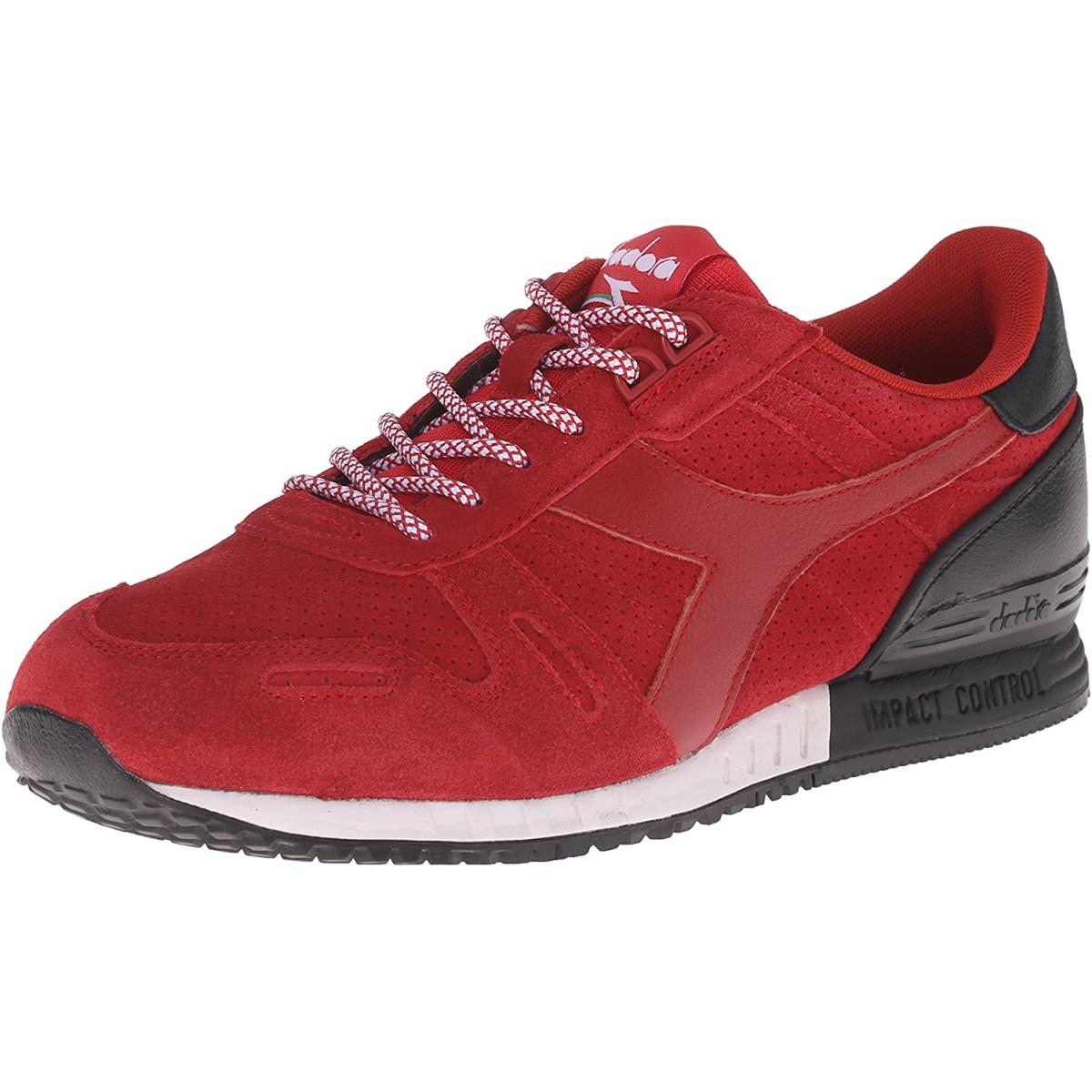 Diadora Mens Titan Suede Fashion Running Shoes Chilli Style 170123 - Chilli