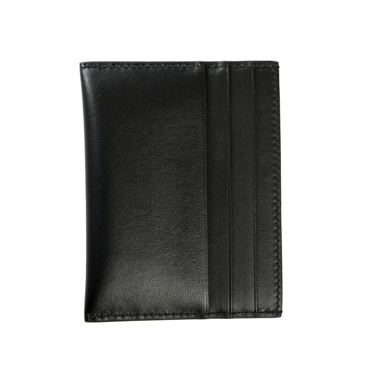 Givenchy Men`s Black Leather Logo Print Card Case