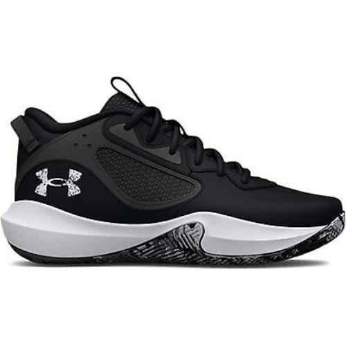 Under Armour Unisex UA Lockdown 6 Basketball Shoes Black/white/white - 3025616-0