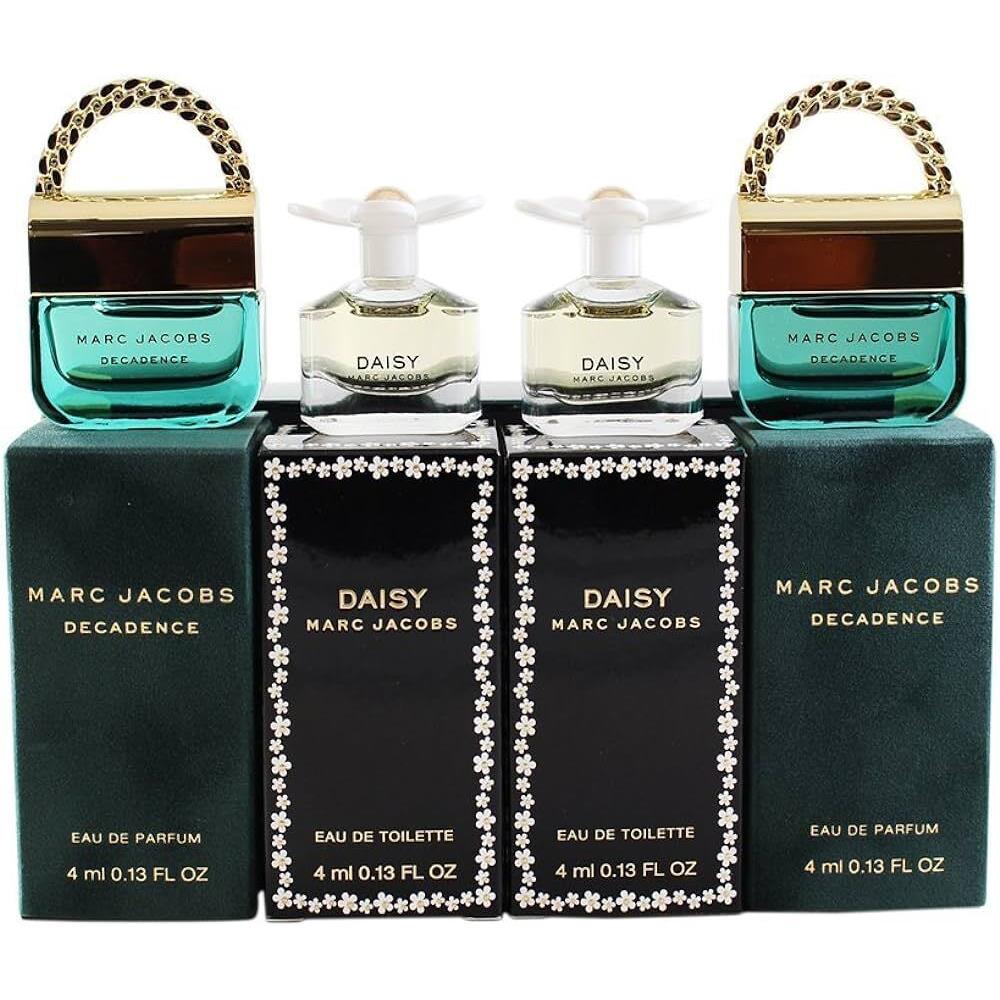 Marc Jacobs Women Mini Set 4 x 4ml / 0.13 oz Decadence x2 Daisy x2 Miniature