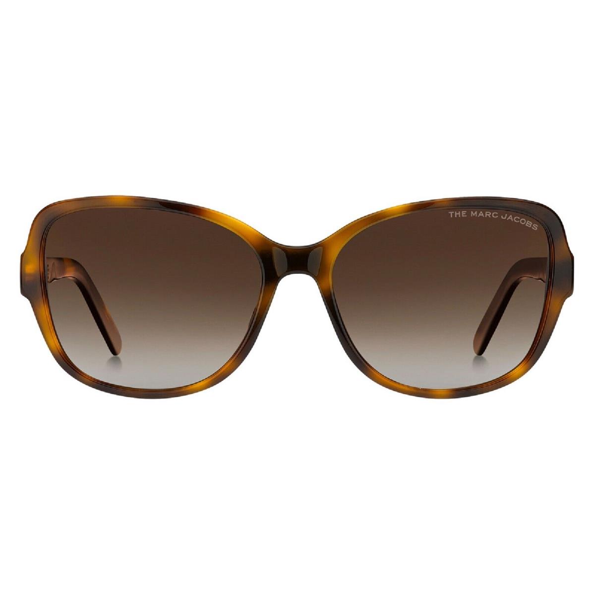 Marc Jacobs MJ528S-2IKLA-58 Sunglasses Size 58mm 145mm 17 Havana Sunglasses NE - Frame: havana, Lens: brown gradient