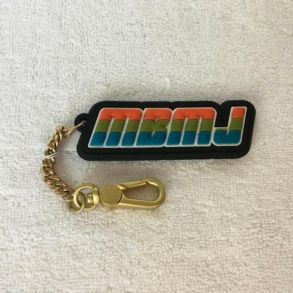 Marc Jacobs Key Ring Chain Multicolor Logo Mbmj Bag Charm Antique Gold V7