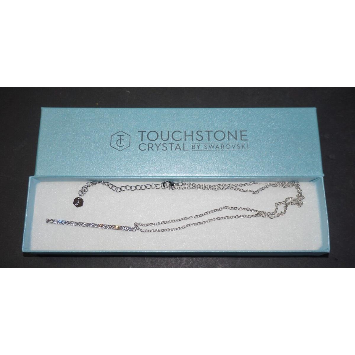 Touchstone Crystal Swarovski Morgan Stick Pendant Necklace 18