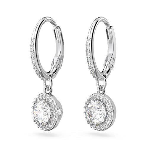 Swarovski Constella Pierced Drop Earrings White Swarovski Crystals on a