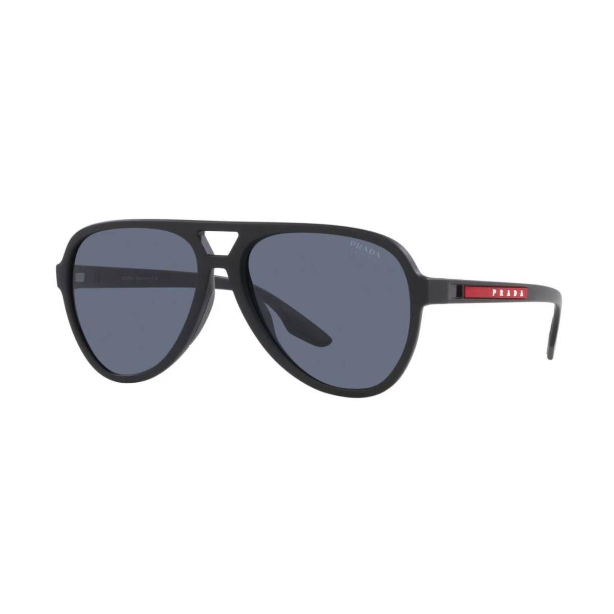 Prada Linea Rossa PS 06WS Black Rubber/blue DG009R Sunglasses