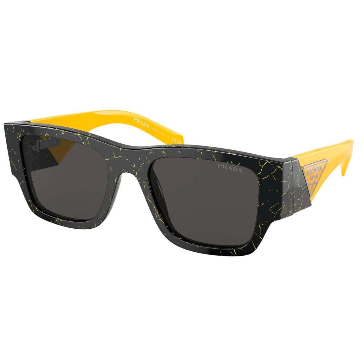 Prada PR 10ZS Black Yellow Marble/dark Grey 19D-5S0 Sunglasses