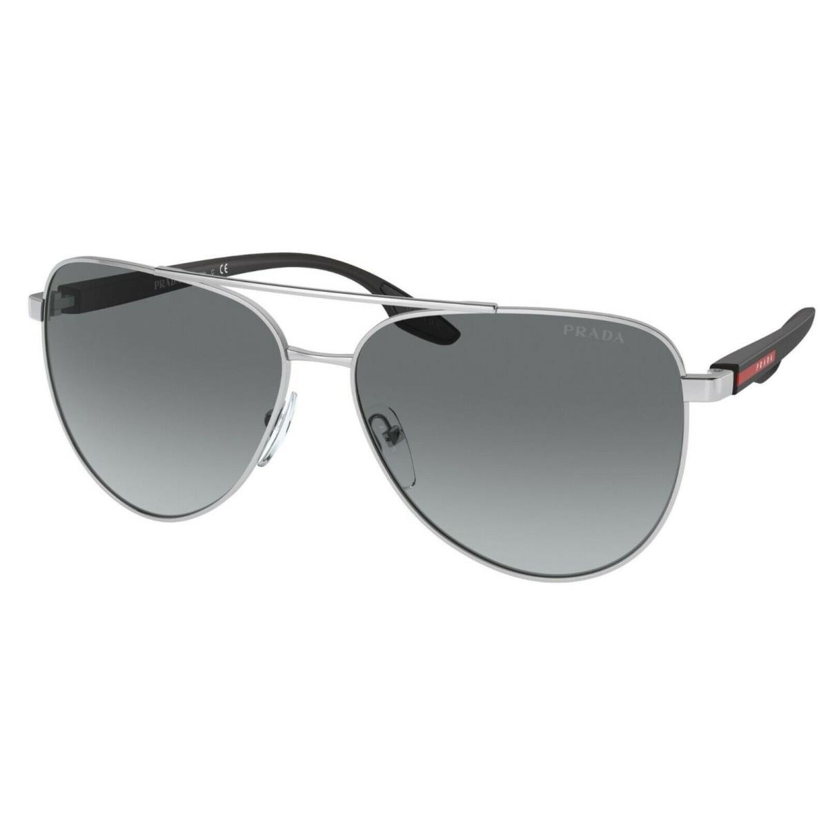 Prada Linea Rossa Sps 52WS Silver/grey Shaded 1BC-08O Sunglasses