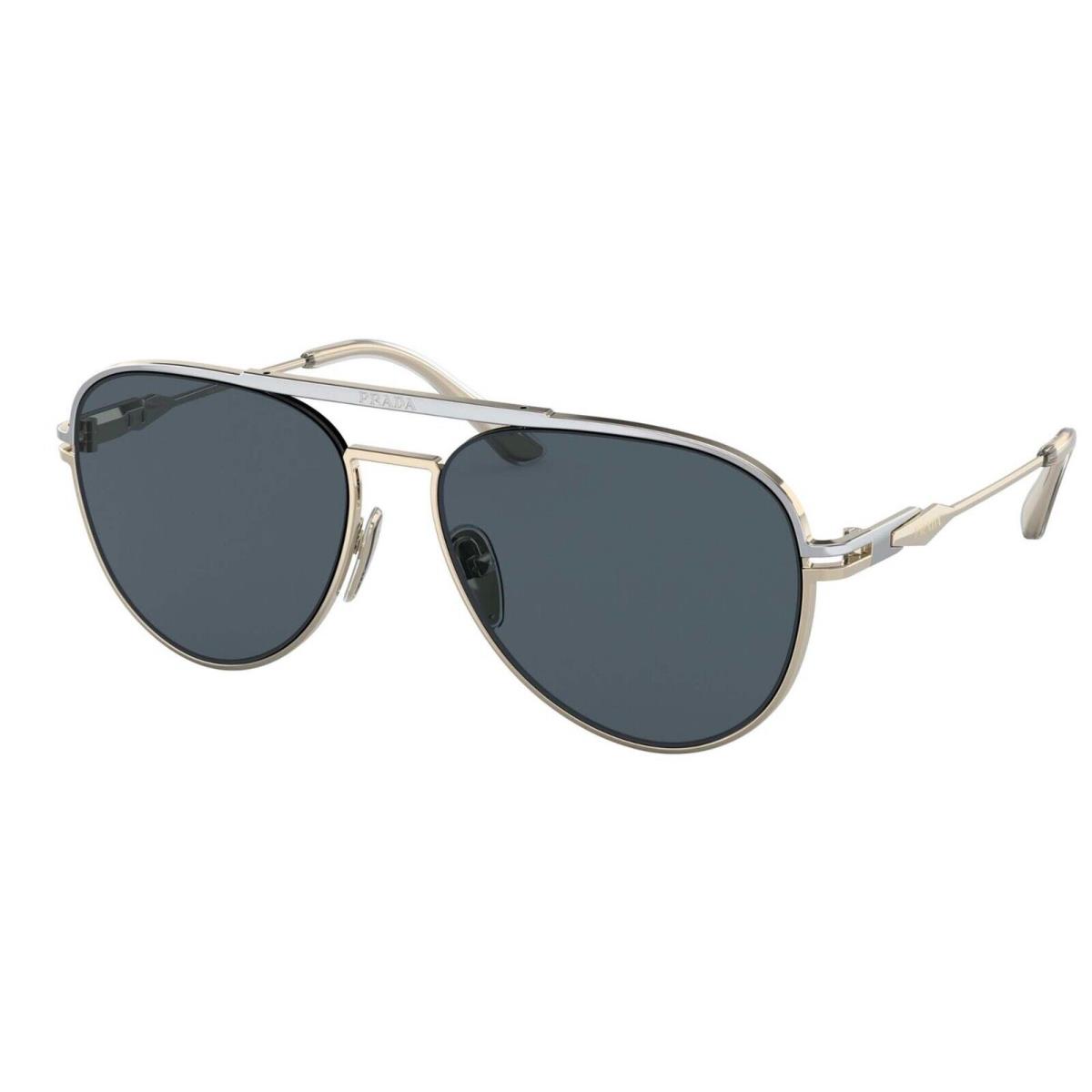 Prada PR 54ZS Silver Light Gold/dark Grey 17F-09T Sunglasses