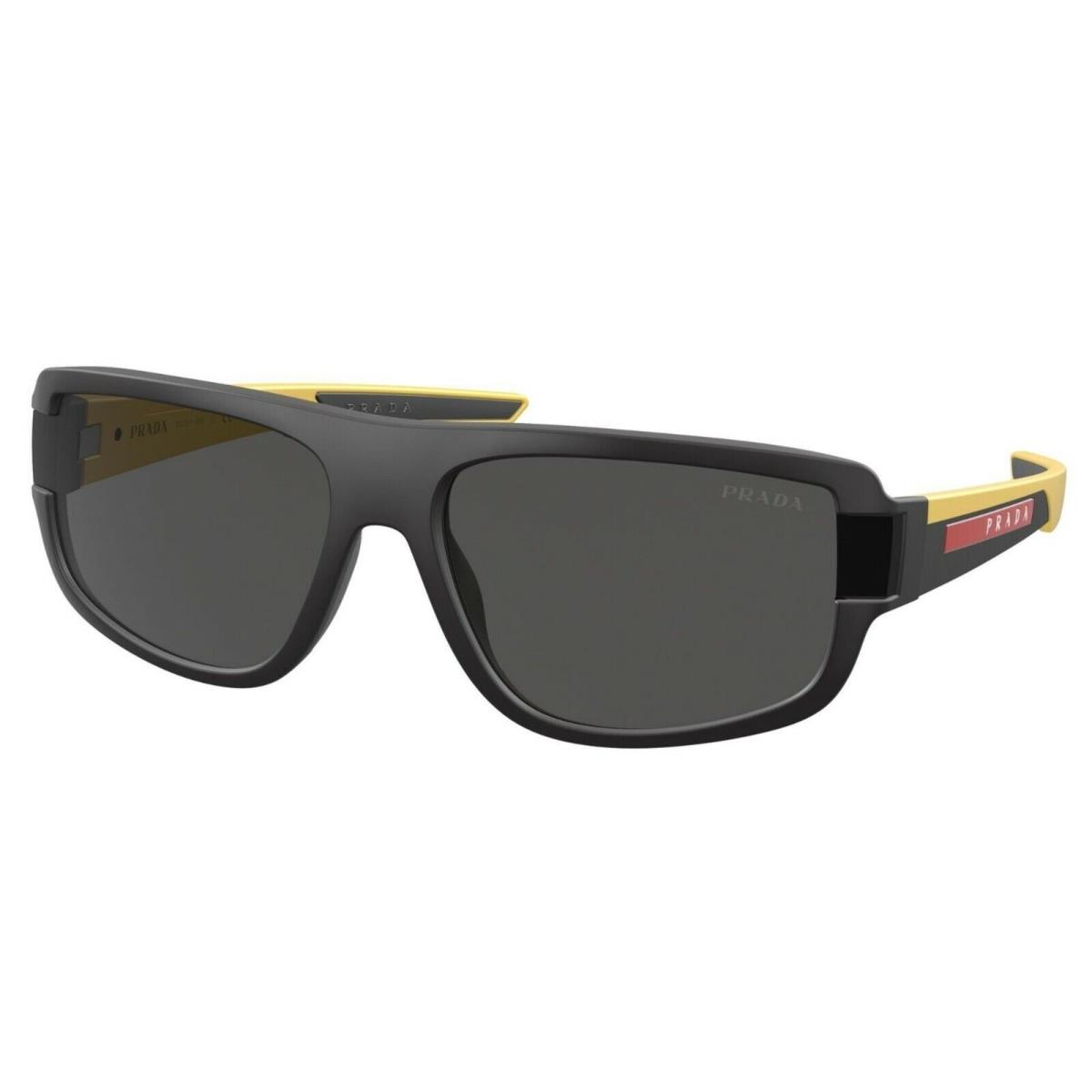 Prada Linea Rossa Sps 03WS Rubber Black Yellow/dark Grey 08W-06F Sunglasses