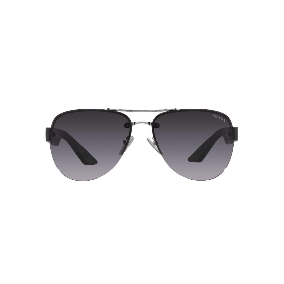 Prada Linea Rossa PS 55YS Silver/grey Shaded 1BC-09U Sunglasses - Frame: Silver, Lens: Grey Shaded